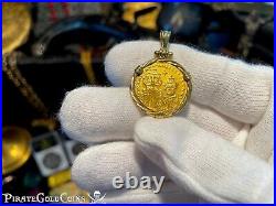 Byzantine Constans II Av Solidus 18kt Pirate Gold Coin Ancient Jewelry Necklace