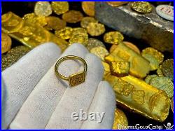 Byzantine Ring Jesus Christ 6 Century Pirate Gold Coins Fleet Ancient Jewelry