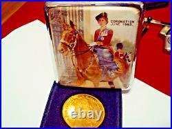 C1953. Queen Elizabetii Cigarette Case&golden Jubilee Coin. Extra Rare. Made In Uk