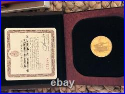 Canadian 1/2 oz Olympic 22k gold proof $100 coin