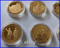Canadian history proof coins. Collection of 26. Gold and silver plated