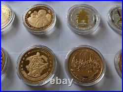 Canadian history proof coins. Collection of 26. Gold and silver plated