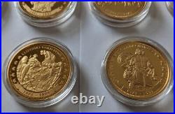 Canadian history proof coins. Collection of 26. Gold and silver plated