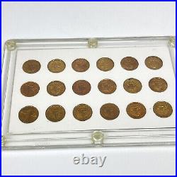 Centavo Collection Mexico Wheat Coins 1950 To 1967 Brass Mexico City Lorenzo Raf