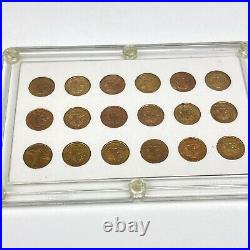 Centavo Collection Mexico Wheat Coins 1950 To 1967 Brass Mexico City Lorenzo Raf