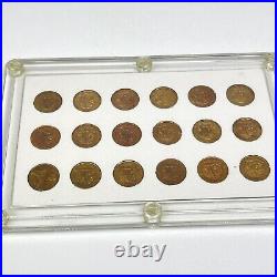 Centavo Collection Mexico Wheat Coins 1950 To 1967 Brass Mexico City Lorenzo Raf