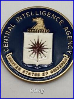 Central Intelligence Agency CIA Eagle Head Gold Tone Challenge Coin Know Truth