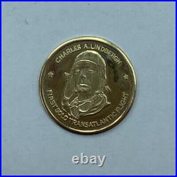 Charles A. Lindbergh Gold Piece 10k Coin in Original Case