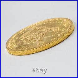 Chile Goddess Gold Coin 1976 4g 21.6 Gold Yellow Gold Collection Antique Coin