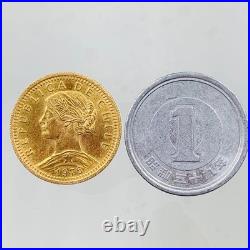 Chile Goddess Gold Coin 1976 4g 21.6 Gold Yellow Gold Collection Antique Coin