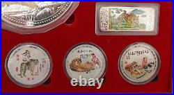 Chinese Commemorative Gold & Silver Plated Coin Set 2010 Year Of The Tiger