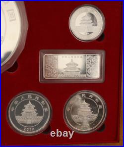 Chinese Commemorative Gold & Silver Plated Coin Set 2010 Year Of The Tiger