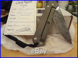 Chris Reeve Knives Large Regular Sebenza. Solid Canadian Gold Coin. CRK. Damascu