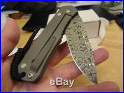 Chris Reeve Knives Large Regular Sebenza. Solid Canadian Gold Coin. CRK. Damascu