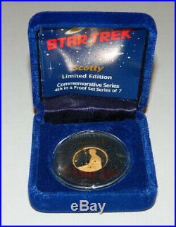 Classic Star Trek Scotty 1/4 Oz Pure Gold Proof Coin 1989 UNUSED SEALED