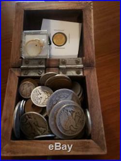 Coin Collection Lot! Gold & Silver coins + Gold Pearl Ring Over 100 items