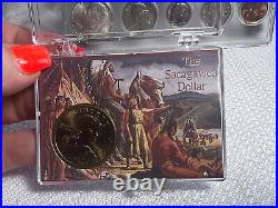 Coin Collection Lot Proof Coin Sets State Quarters Gold Certificate Ike Dollar
