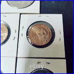 Coin Collection of One Dollar Coins and Gold Dollars + 50Cent Piece Circulated