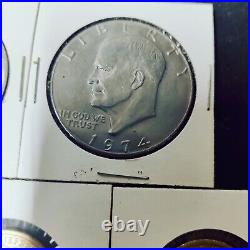 Coin Collection of One Dollar Coins and Gold Dollars + 50Cent Piece Circulated