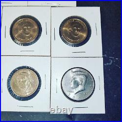 Coin Collection of One Dollar Coins and Gold Dollars + 50Cent Piece Circulated