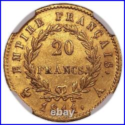 Coin Napoleon I Gold 20 Francs or 1811 A Paris NGC AU 58 Rive d'or collection