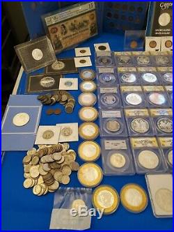 Coin collection 408 items gold, silver, 1893s Morgan, 1877 IH