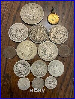 Coin collection. CC Morgan. Gold Quarter Eagle. Barber coins. Lot of Key dates