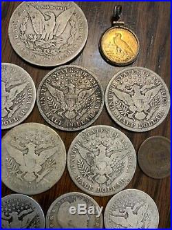 Coin collection. CC Morgan. Gold Quarter Eagle. Barber coins. Lot of Key dates