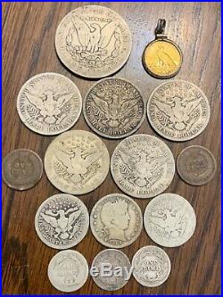 Coin collection. CC Morgan. Gold Quarter Eagle. Barber coins. Lot of Key dates