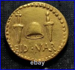 Coin gold Roman Brutus in Northern Greece 43-42 EIDMAR