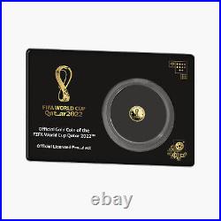 Collectable FIFA World Cup Qatar 2022 Football Championship 0.5g Solid Gold Coin