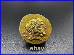 Collectable Old Antique Roman Antiquities Gold Coin Pendant Jewelry 17 k