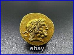 Collectable Old Antique Roman Antiquities Gold Coin Pendant Jewelry 17 k