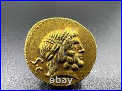 Collectable Old Antique Roman Antiquities Gold Coin Pendant Jewelry 17 k