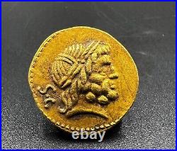 Collectable Old Antique Roman Antiquities Gold Coin Pendant Jewelry 17 k