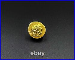 Collectable Old Antique Roman Antiquities Gold Coin Pendant Jewelry 17 k