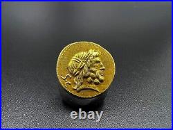 Collectable Old Antique Roman Antiquities Gold Coin Pendant Jewelry 17 k