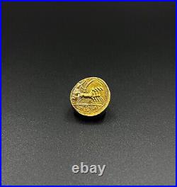 Collectable Old Antique Roman Antiquities Gold Coin Pendant Jewelry 17 k