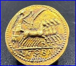 Collectable Old Antique Roman Antiquities Gold Coin Pendant Jewelry 17 k