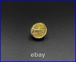 Collectable Old Antique Roman Antiquities Gold Coin Pendant Jewelry 17 k