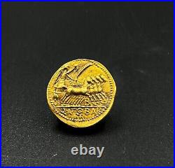 Collectable Old Antique Roman Antiquities Gold Coin Pendant Jewelry 17 k