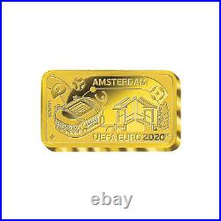 Collectable UEFA Euro 2020 Football Championship City Gold Coin Bar Amsterdam