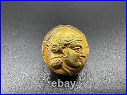 Collectables Antique Gold Greek Coin 1.9 Grams 17k Vintage Jewelry Pendant