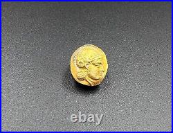 Collectables Antique Gold Greek Coin 1.9 Grams 17k Vintage Jewelry Pendant