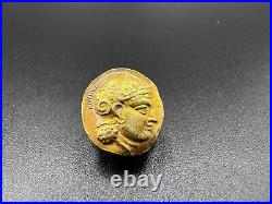 Collectables Antique Gold Greek Coin 1.9 Grams 17k Vintage Jewelry Pendant
