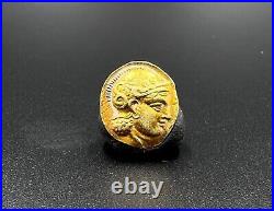 Collectables Antique Gold Greek Coin 1.9 Grams 17k Vintage Jewelry Pendant