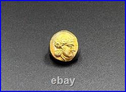 Collectables Antique Gold Greek Coin 1.9 Grams 17k Vintage Jewelry Pendant