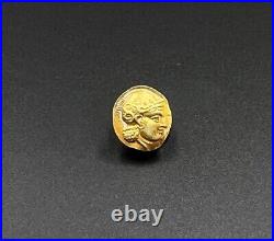 Collectables Antique Gold Greek Coin 1.9 Grams 17k Vintage Jewelry Pendant