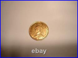 Collectible 1892 VICTORIA DEI GRATIA BRITANIARUM REGINA FID DEF Pure Gold Coin