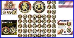 Collectible 48 Piece Prayer Coin Set Durable Gold Coins with Enamel Finish